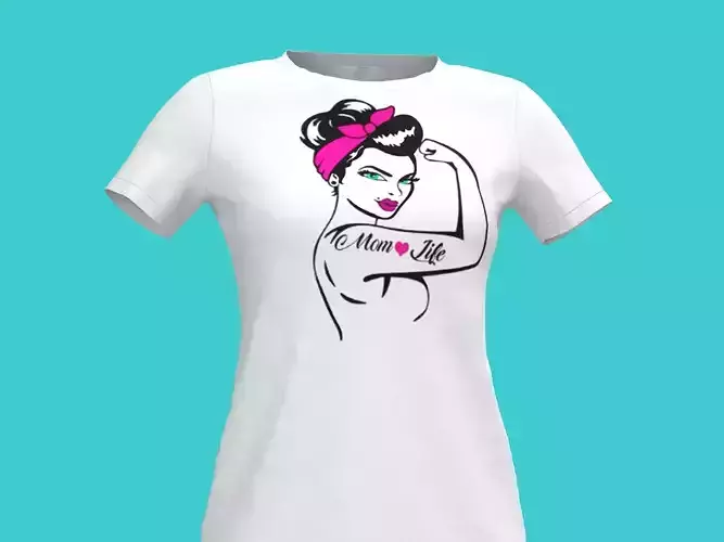 3d mothers day white t-shirt