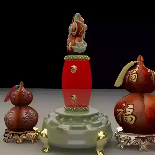 Chinese gourd with drum