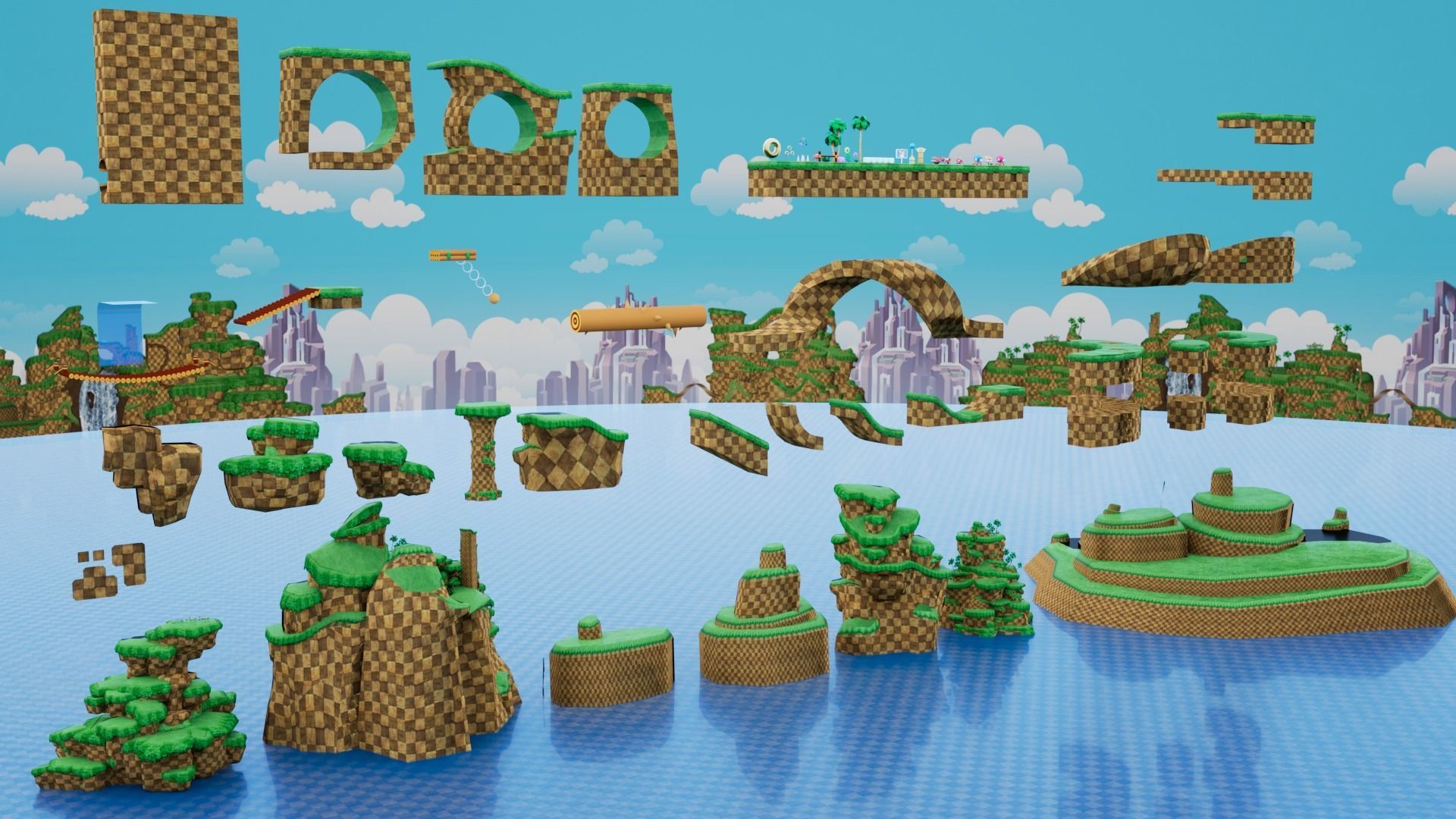 Sonic BUILDER Low-poly 3D model_12