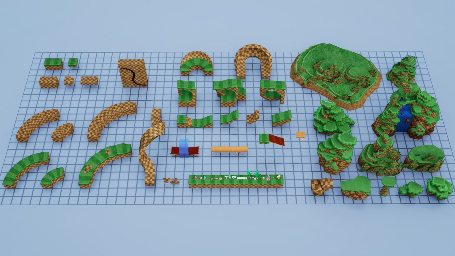 Sonic BUILDER Low-poly 3D model_2