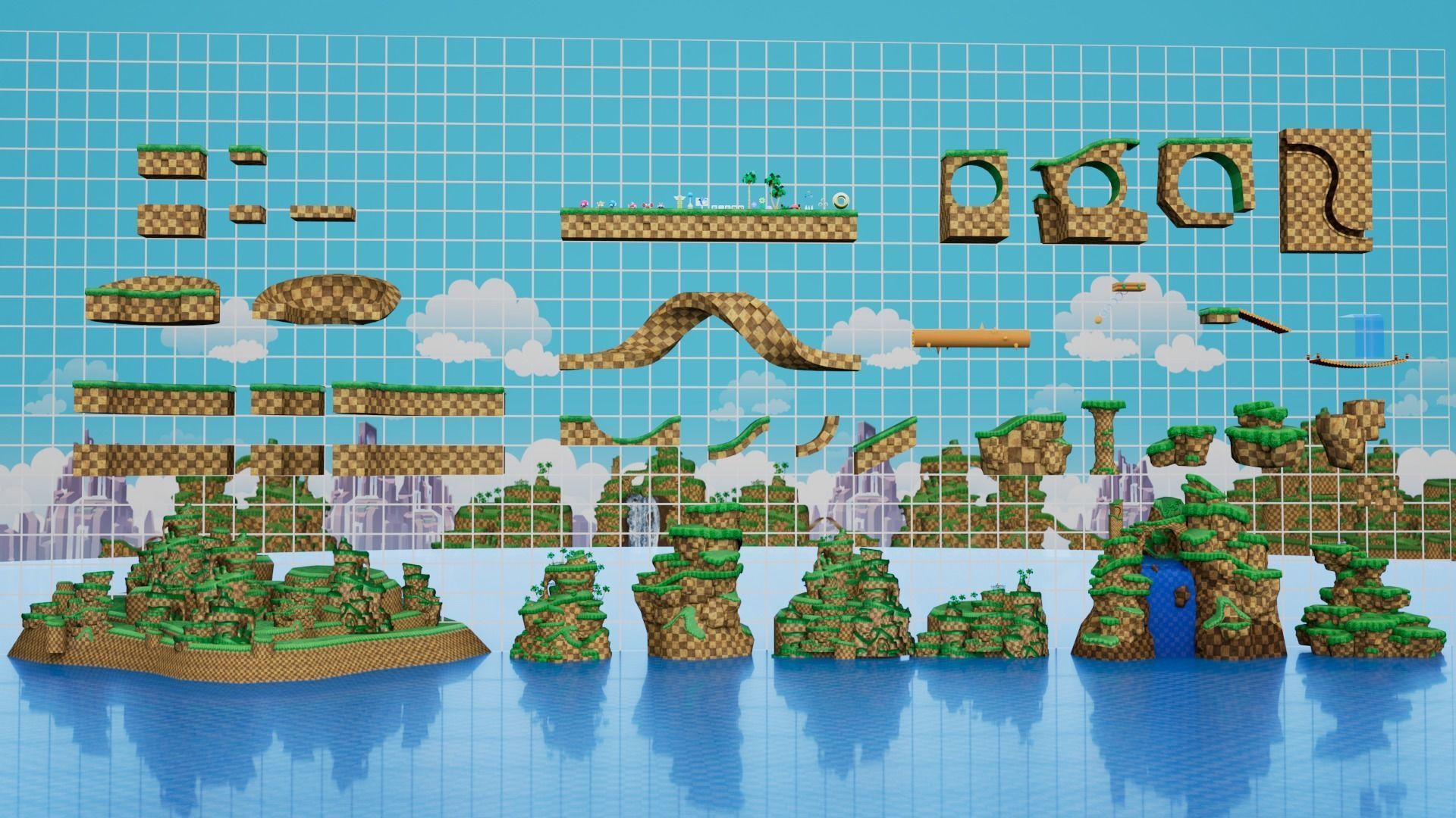 Sonic BUILDER Low-poly 3D model_8