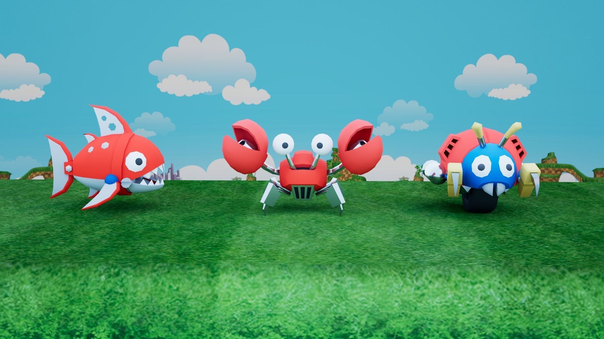 Sonic BUILDER Low-poly 3D model_14