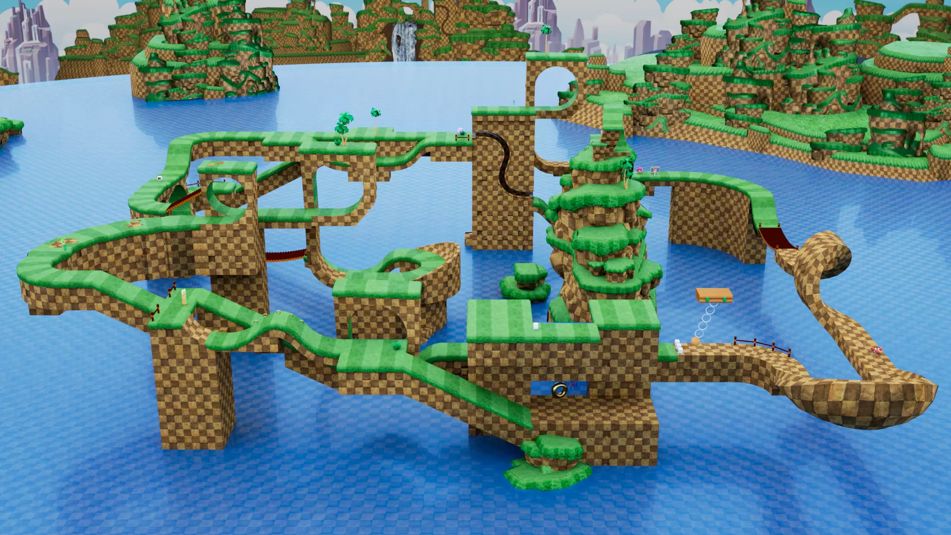 Sonic BUILDER Low-poly 3D model_0