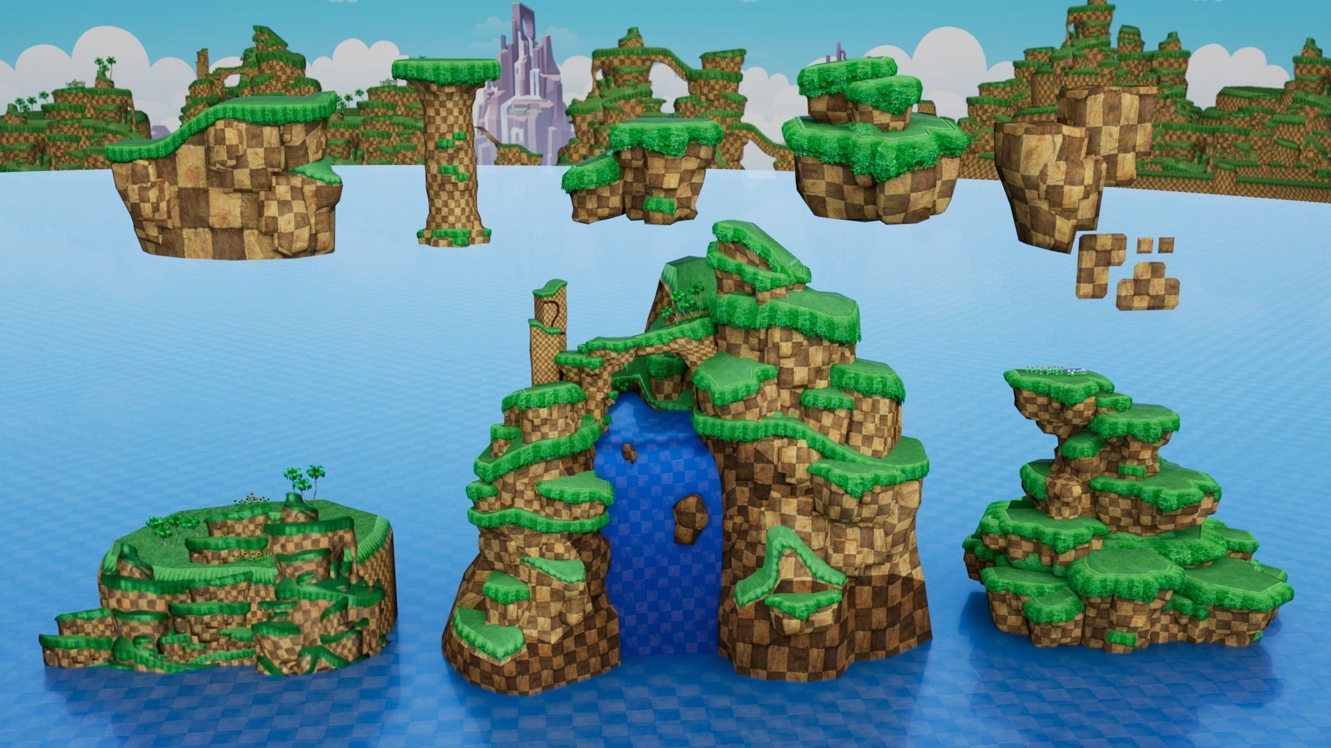 Sonic BUILDER Low-poly 3D model_19