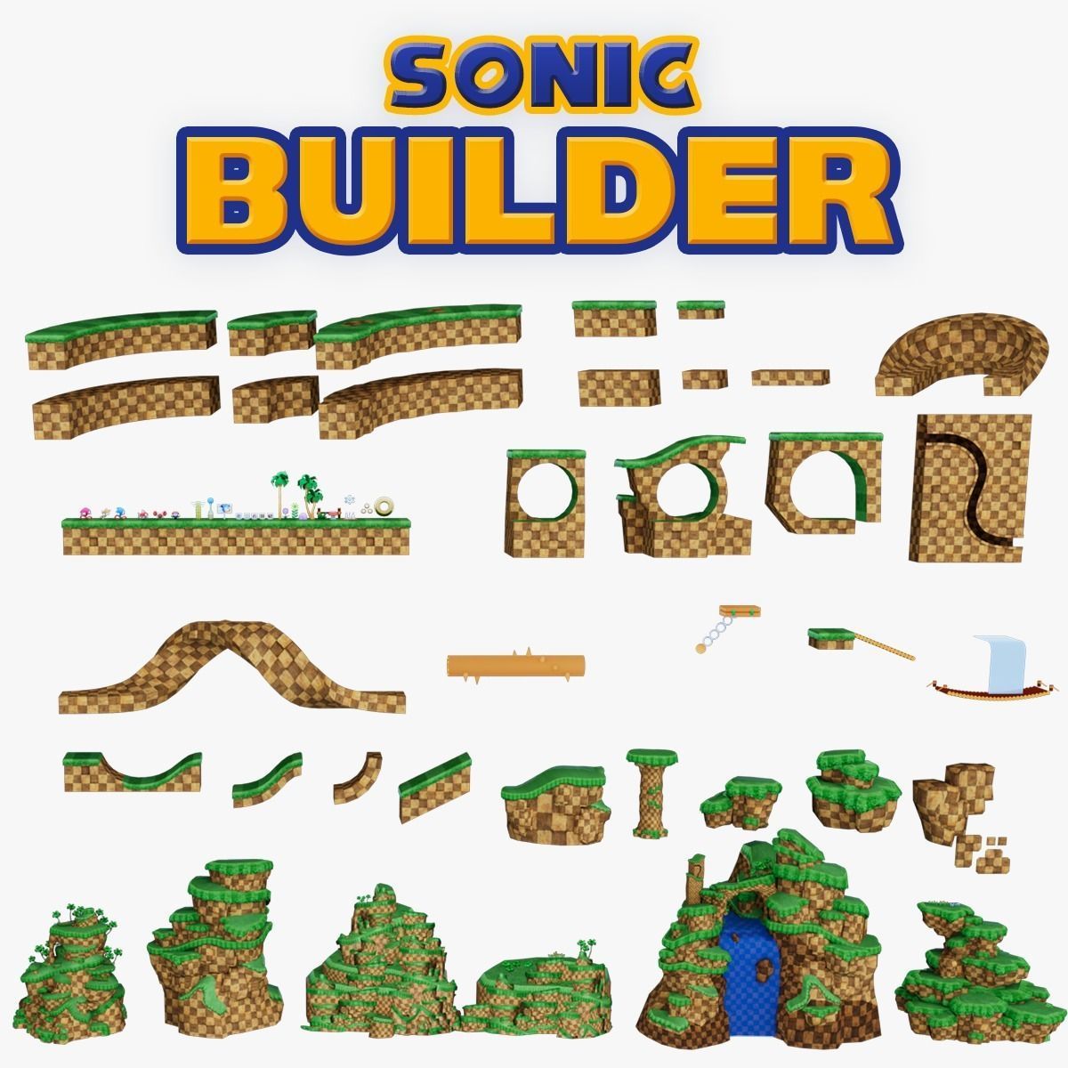 Sonic BUILDER Low-poly 3D model_32