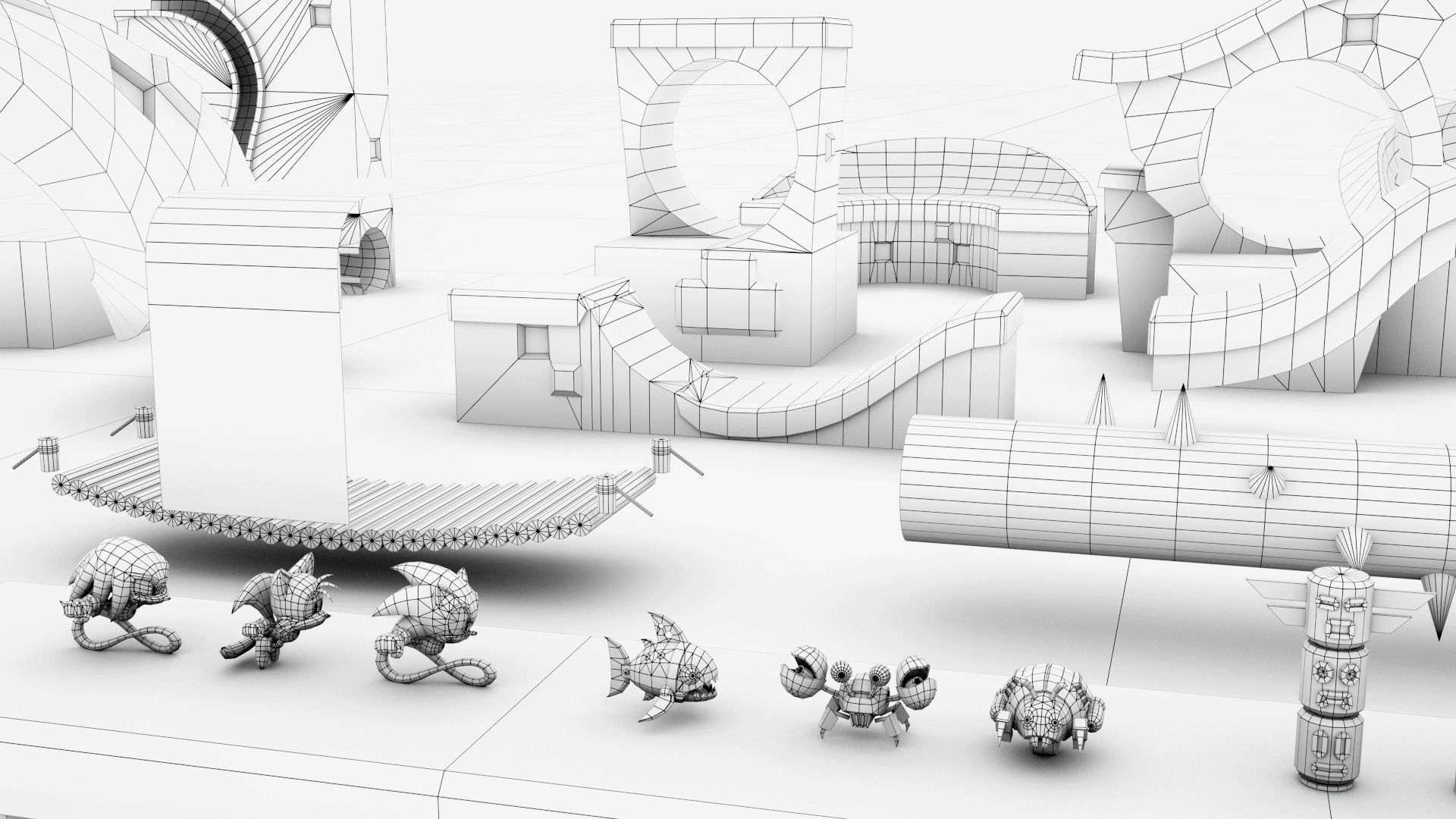 Sonic BUILDER Low-poly 3D model_29