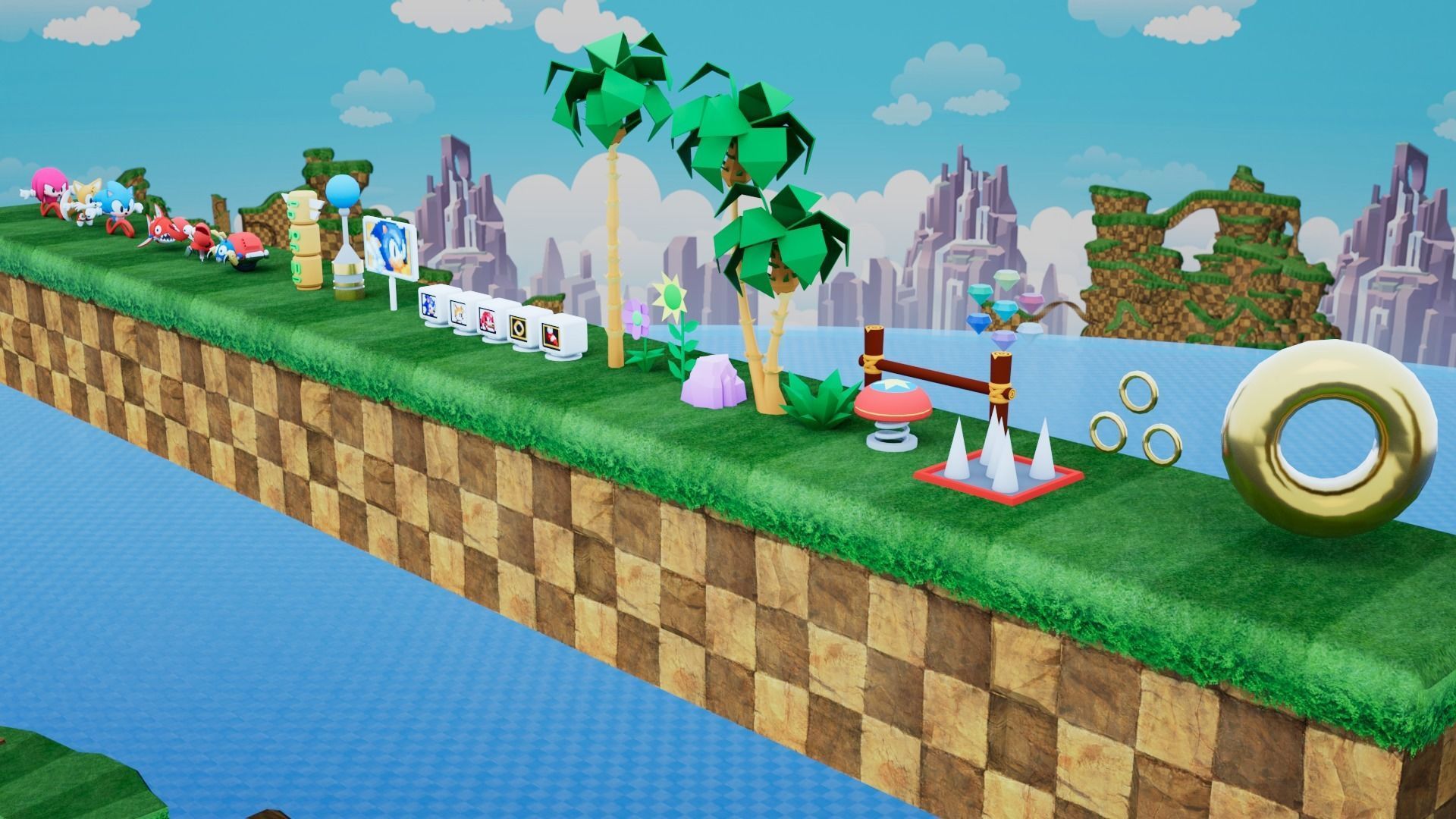 Sonic BUILDER Low-poly 3D model_15