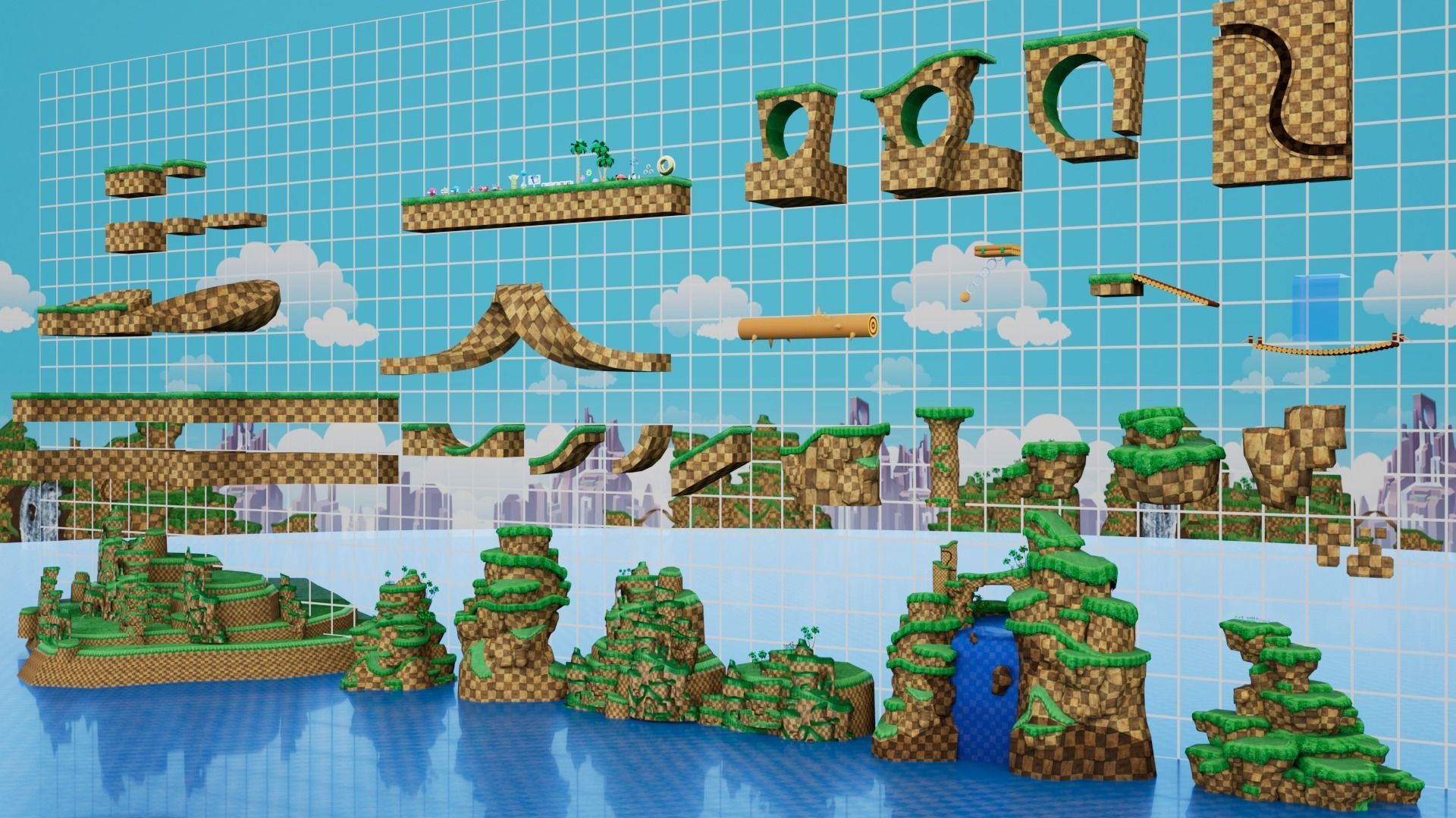 Sonic BUILDER Low-poly 3D model_10