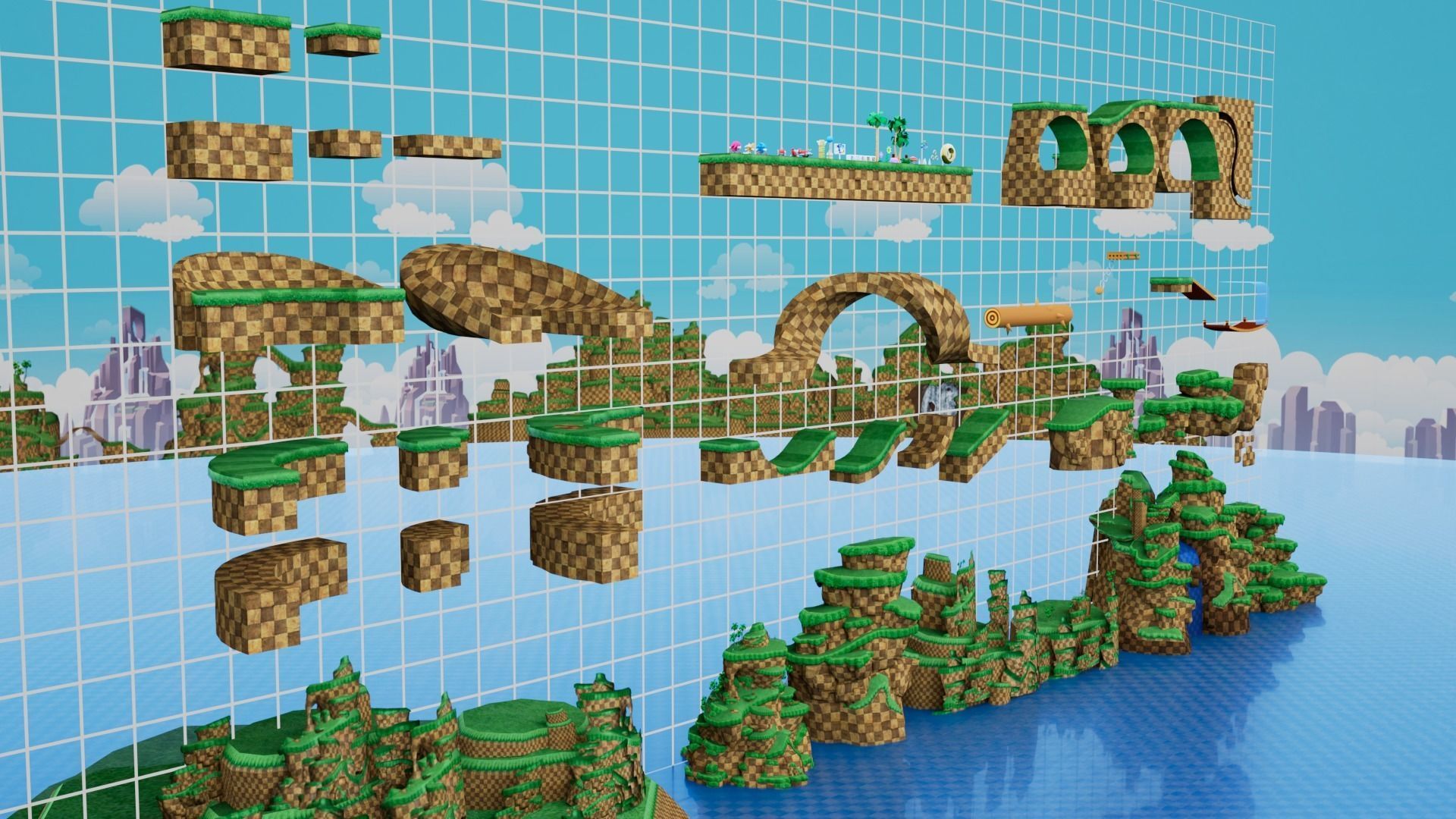 Sonic BUILDER Low-poly 3D model_9