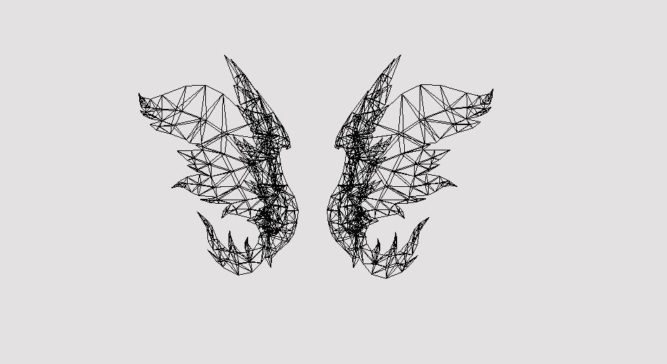 Royal Wing Low-poly 3D model_13