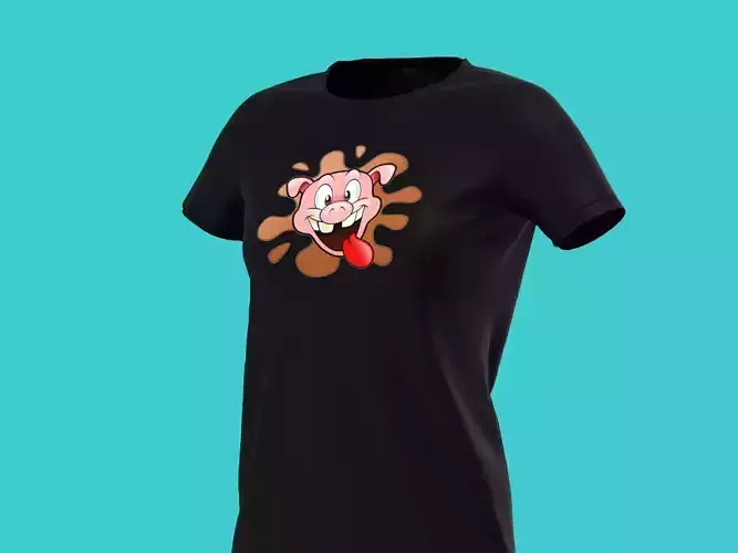 3d funny black t-shirt