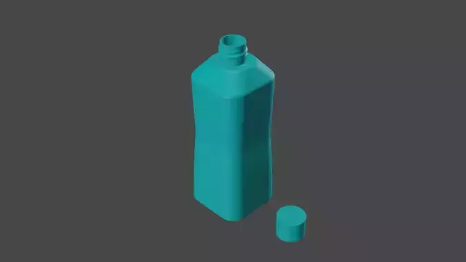 3D-Printable water bottle with lid