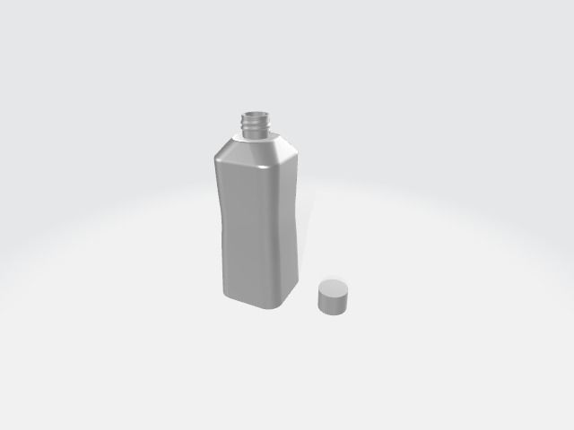 3D-Printable water bottle with lid free 3D model 3D printable | CGTrader