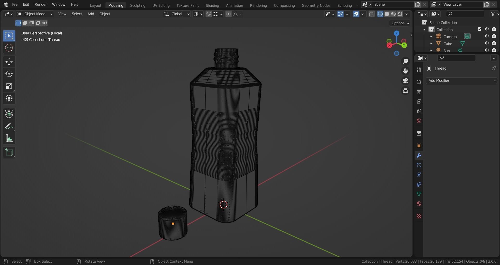 3D-Printable water bottle with lid free 3D model 3D printable | CGTrader