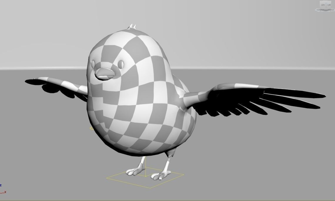 Cartoon Small Bird chick 3D model_5