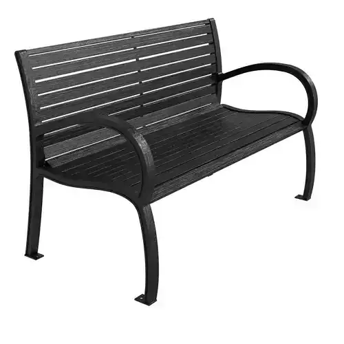 Tropitone District  Bench with Back and Arms Slat