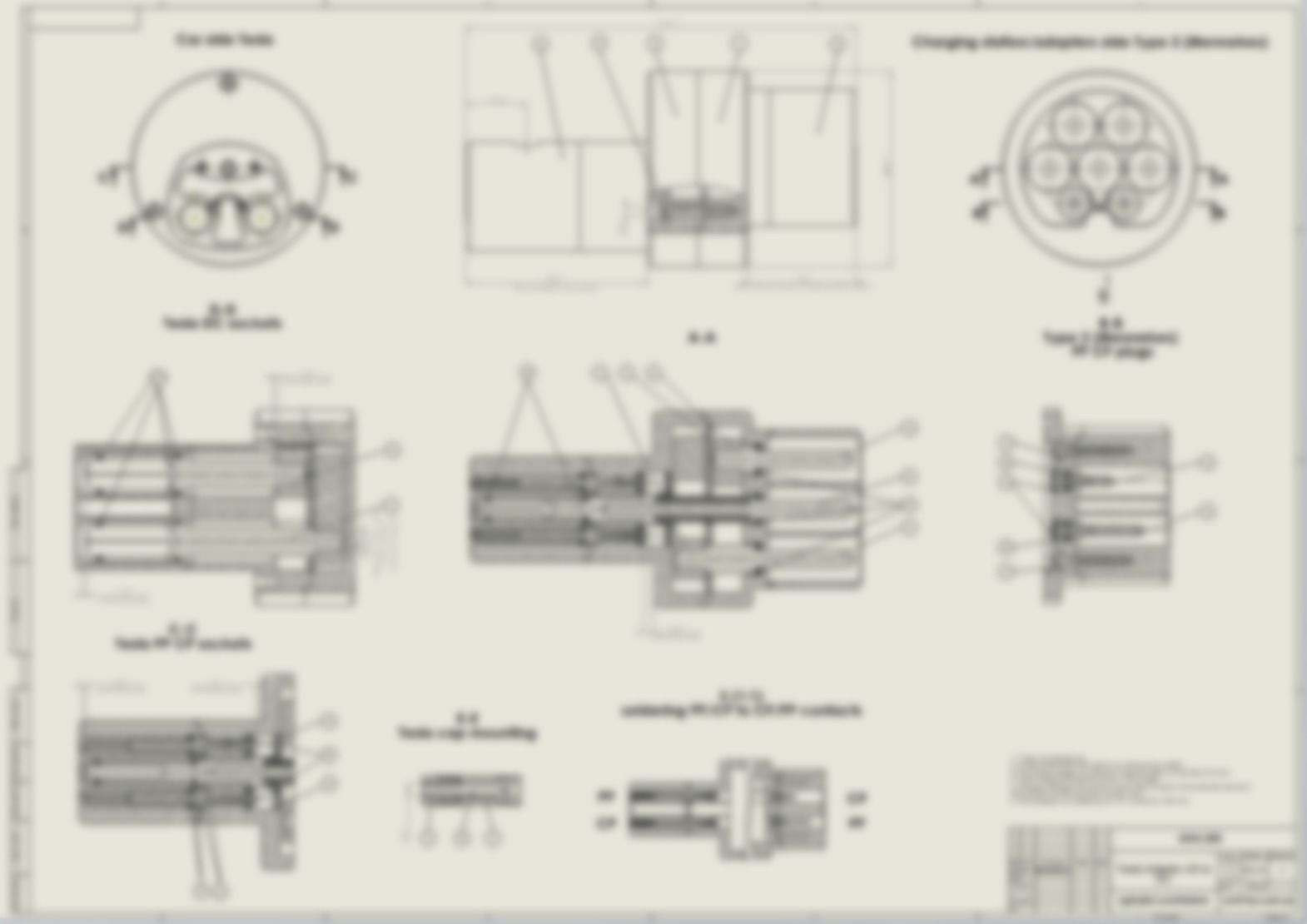 Tesla US to EU supercharger adapter rev2 Type2 Mennekes CHAdeMO 3D print model_2