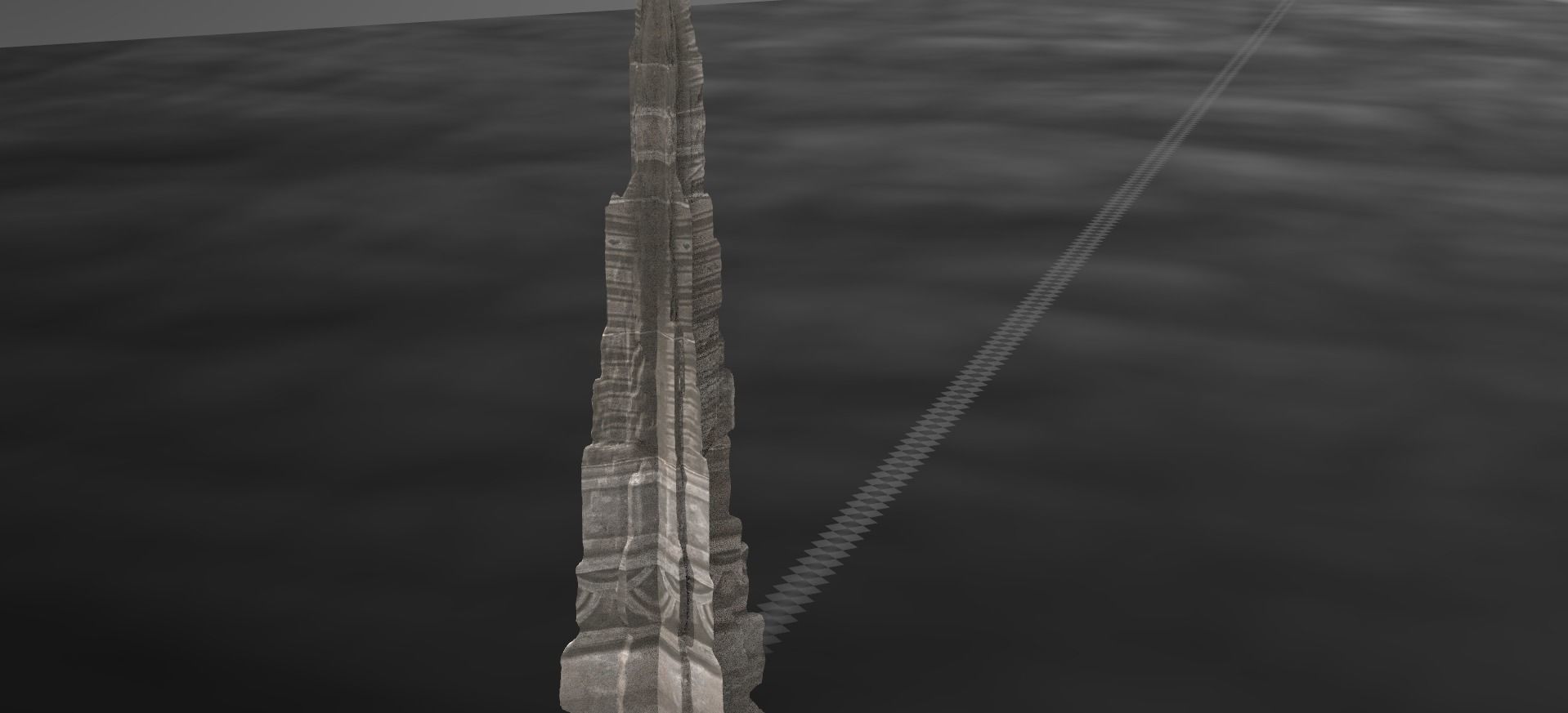 Ancient Aztec Statue Model tall 3 3D model_1