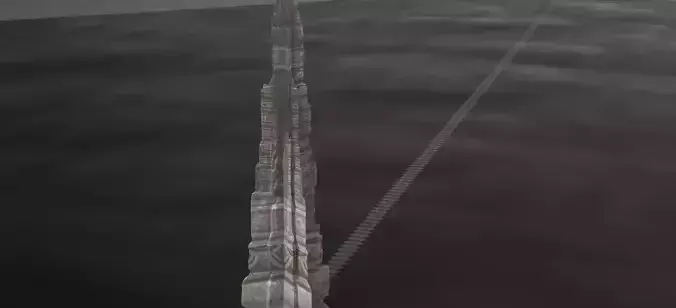 Ancient Aztec Statue Model tall 3