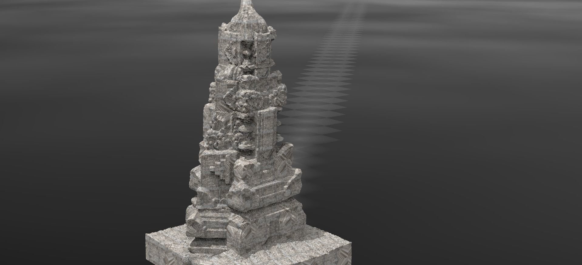 Ancient Aztec Statue collection  3D model_2