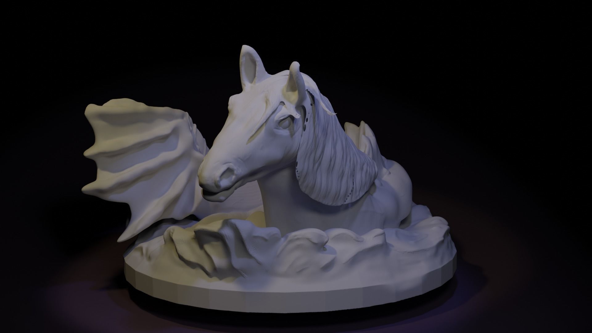Kelpie From Irish folklore Dnd Mini 3D print model_4