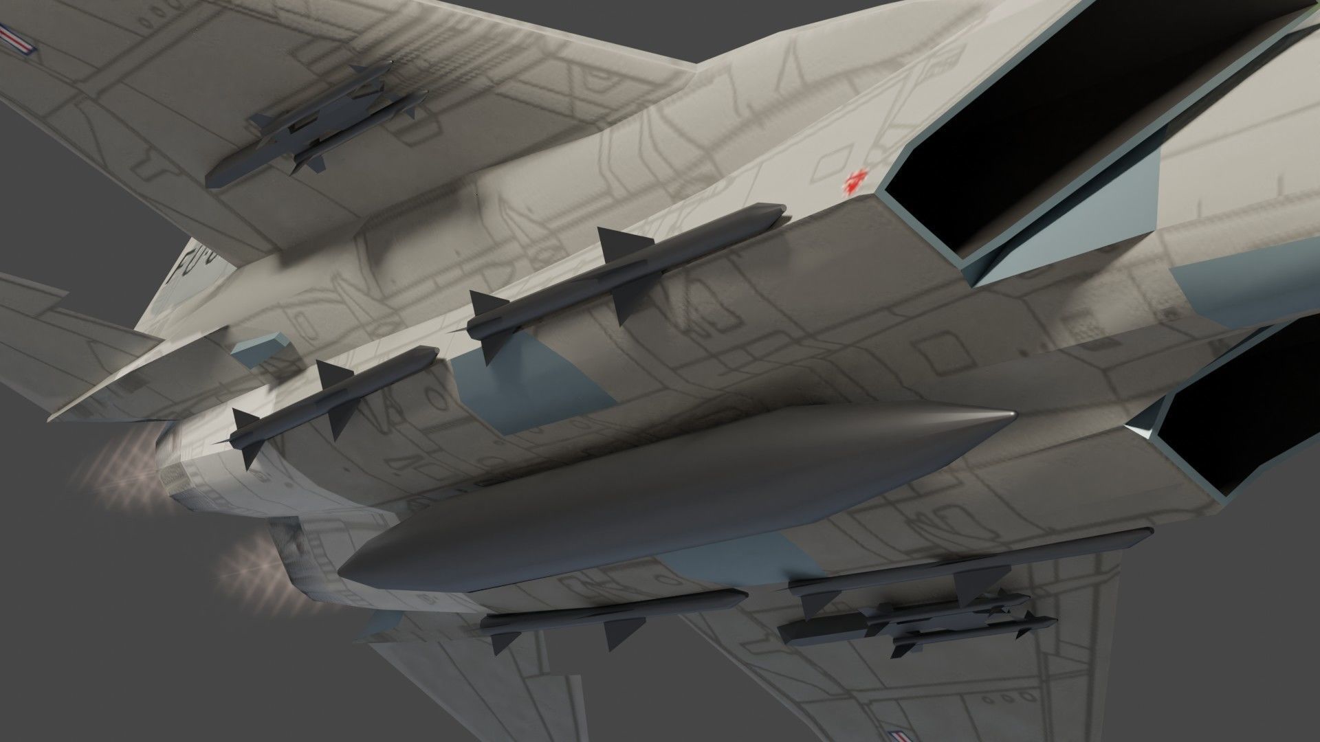 McDonnell Douglas F-15 Eagle jet fighter Low-poly 3D model_15