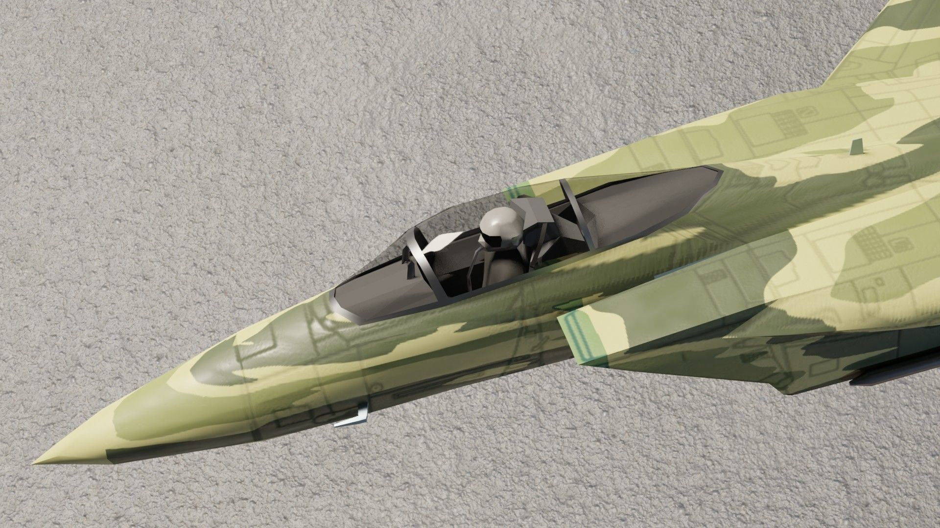 McDonnell Douglas F-15 Eagle jet fighter Low-poly 3D model_14