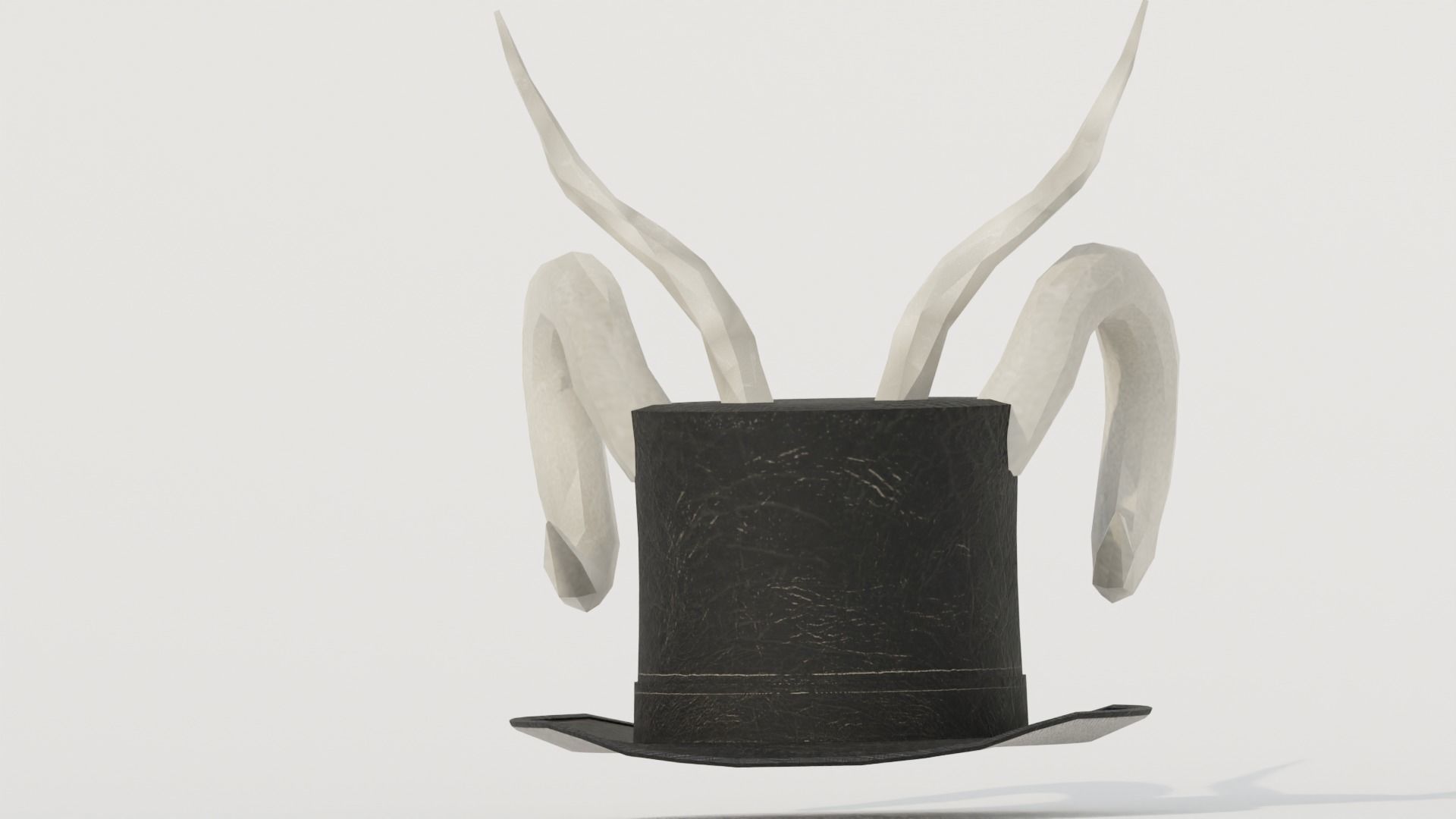 3D model Horned Top Hat VR / AR / lowpoly CGTrader
