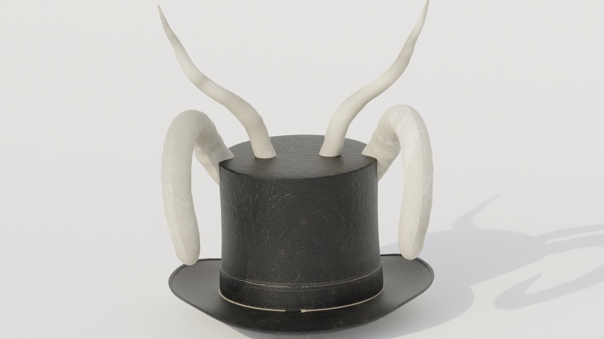 3D model Horned Top Hat VR / AR / lowpoly CGTrader