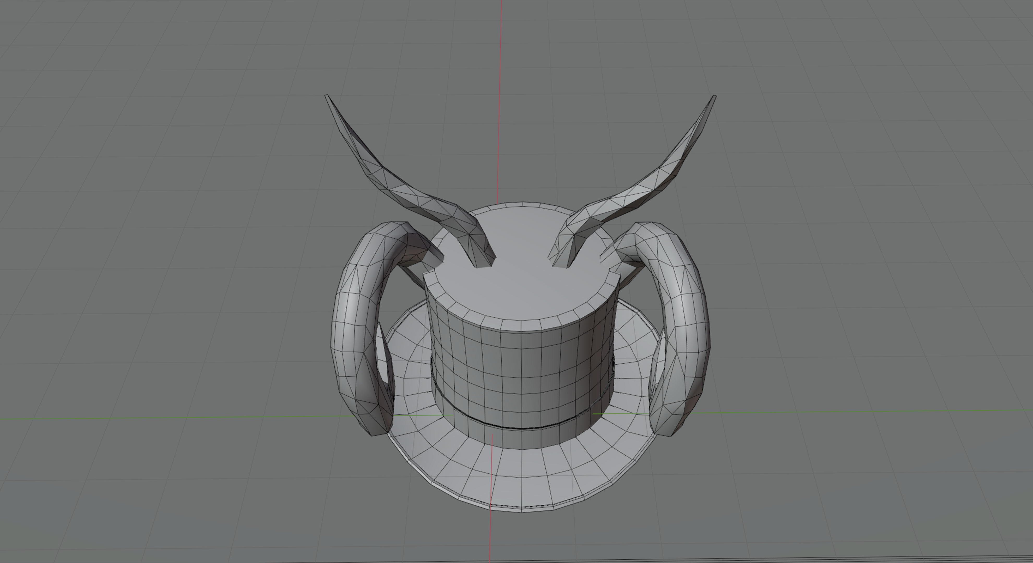 3D model Horned Top Hat VR / AR / lowpoly CGTrader