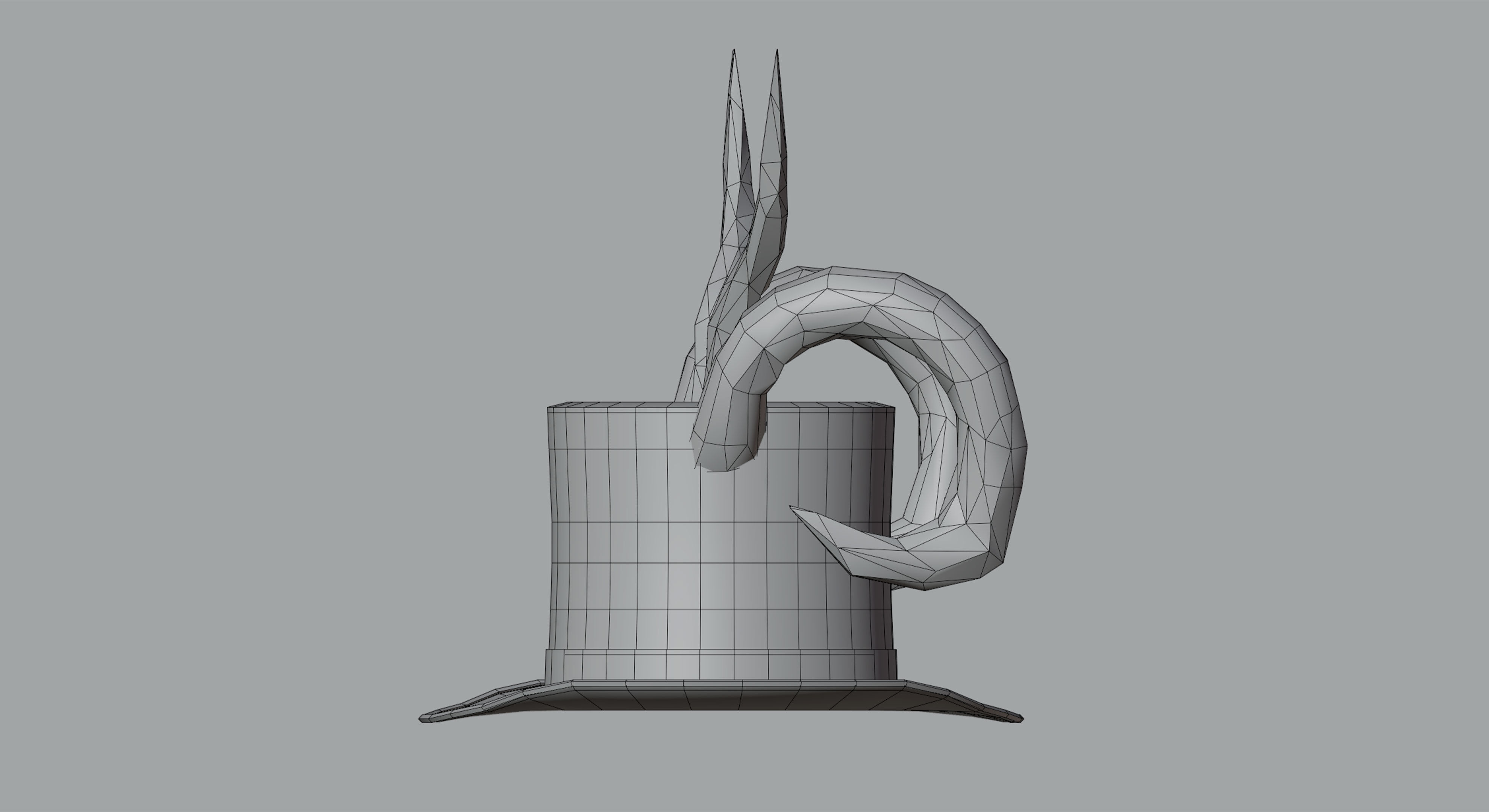 3D model Horned Top Hat VR / AR / lowpoly CGTrader