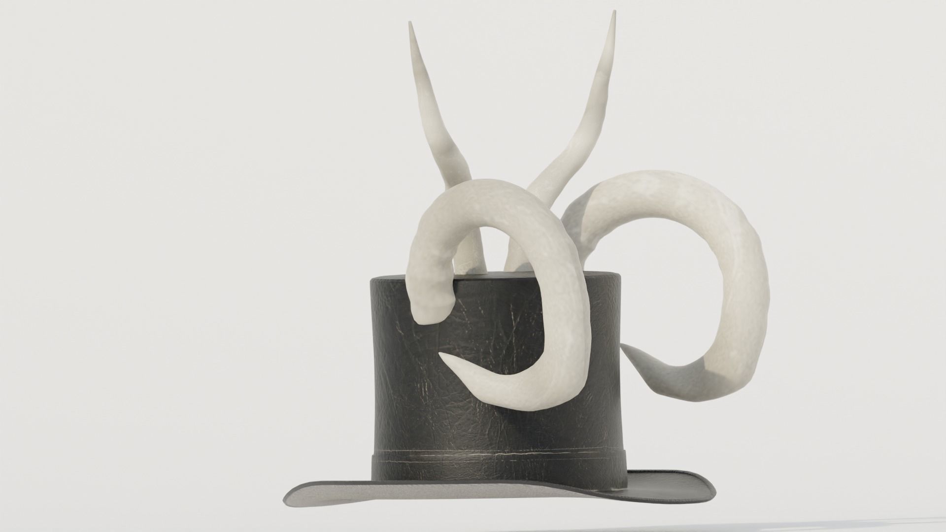 3D model Horned Top Hat VR / AR / lowpoly CGTrader