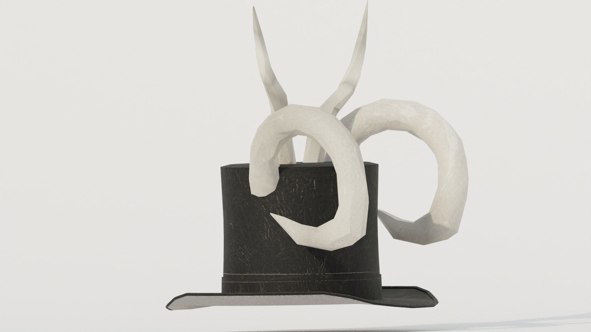 3D model Horned Top Hat VR / AR / lowpoly CGTrader