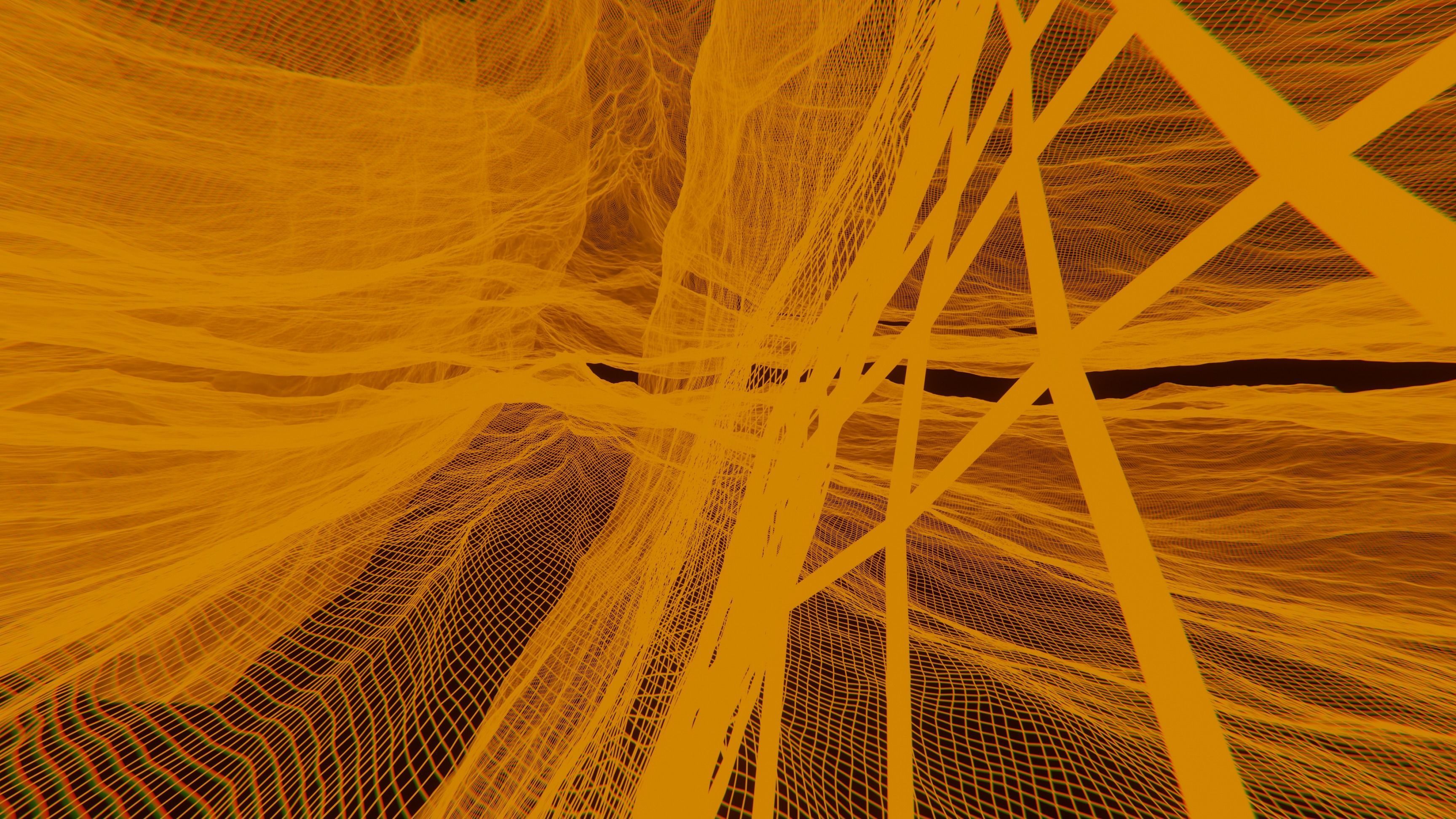 Wireframe 3D mesh  3D model_2