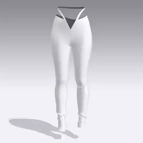 PANT V  WHITE STRAP LOOK