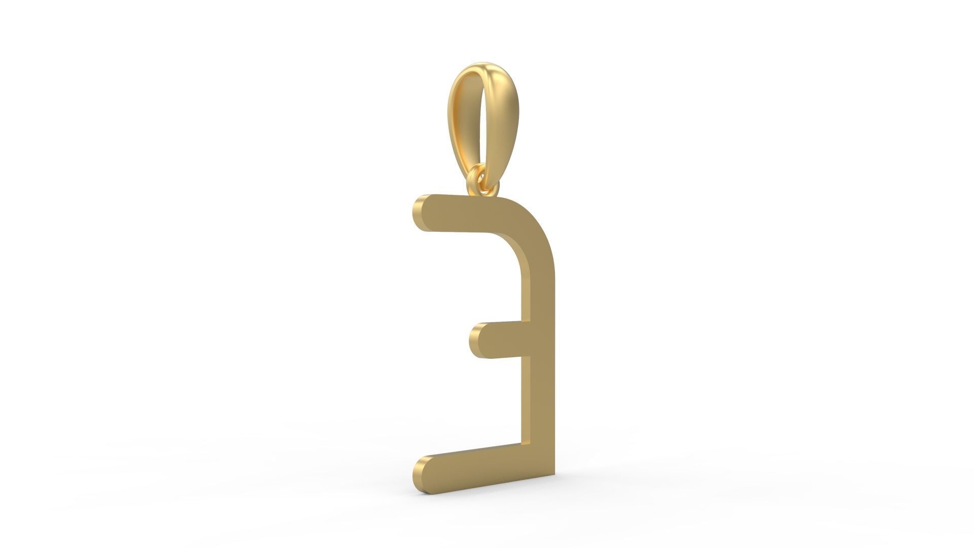 Initial Letters Pendant Likeguard E 3D print model_3