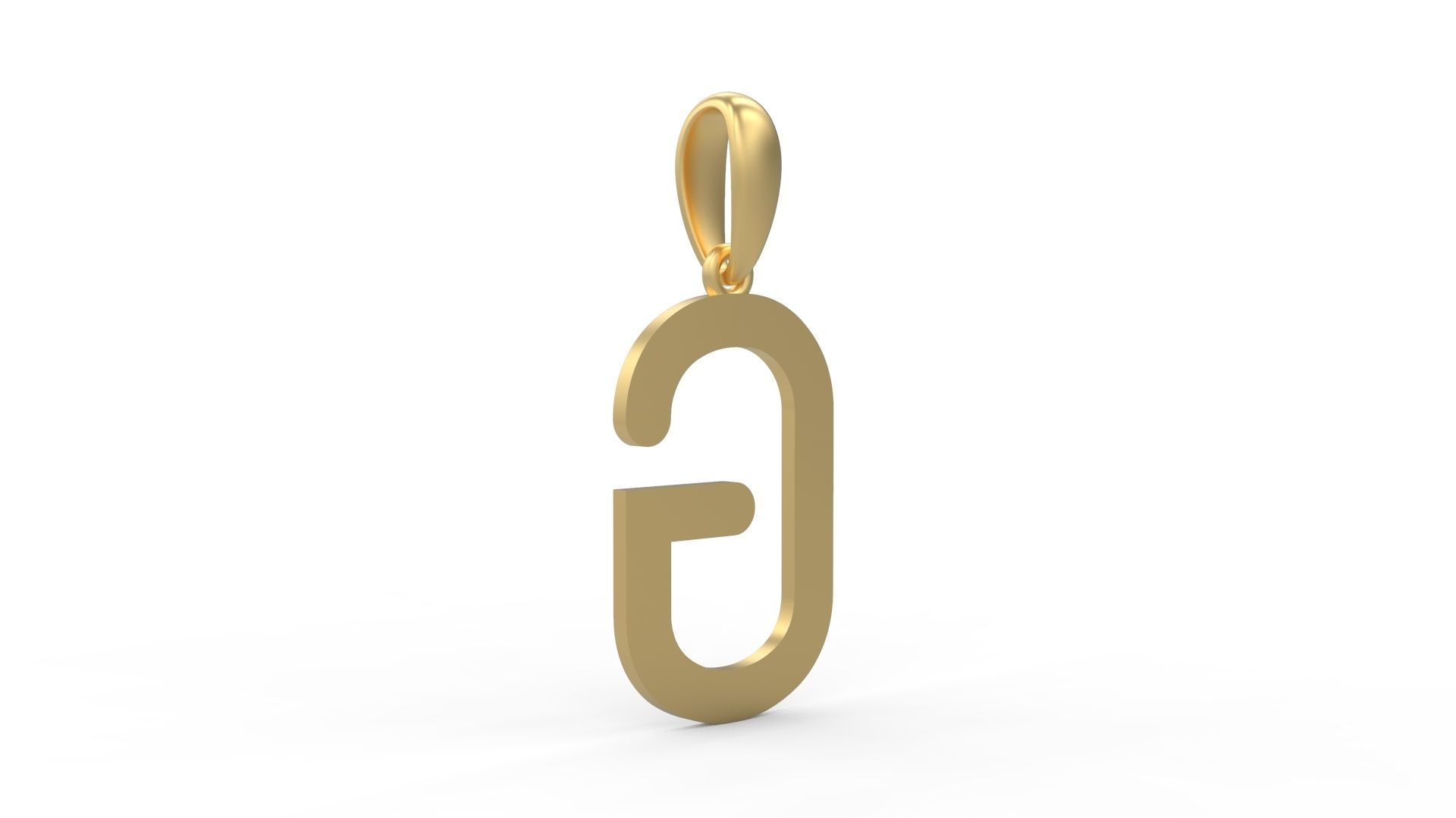 Initial Letters Pendant Likeguard G 3D print model_3