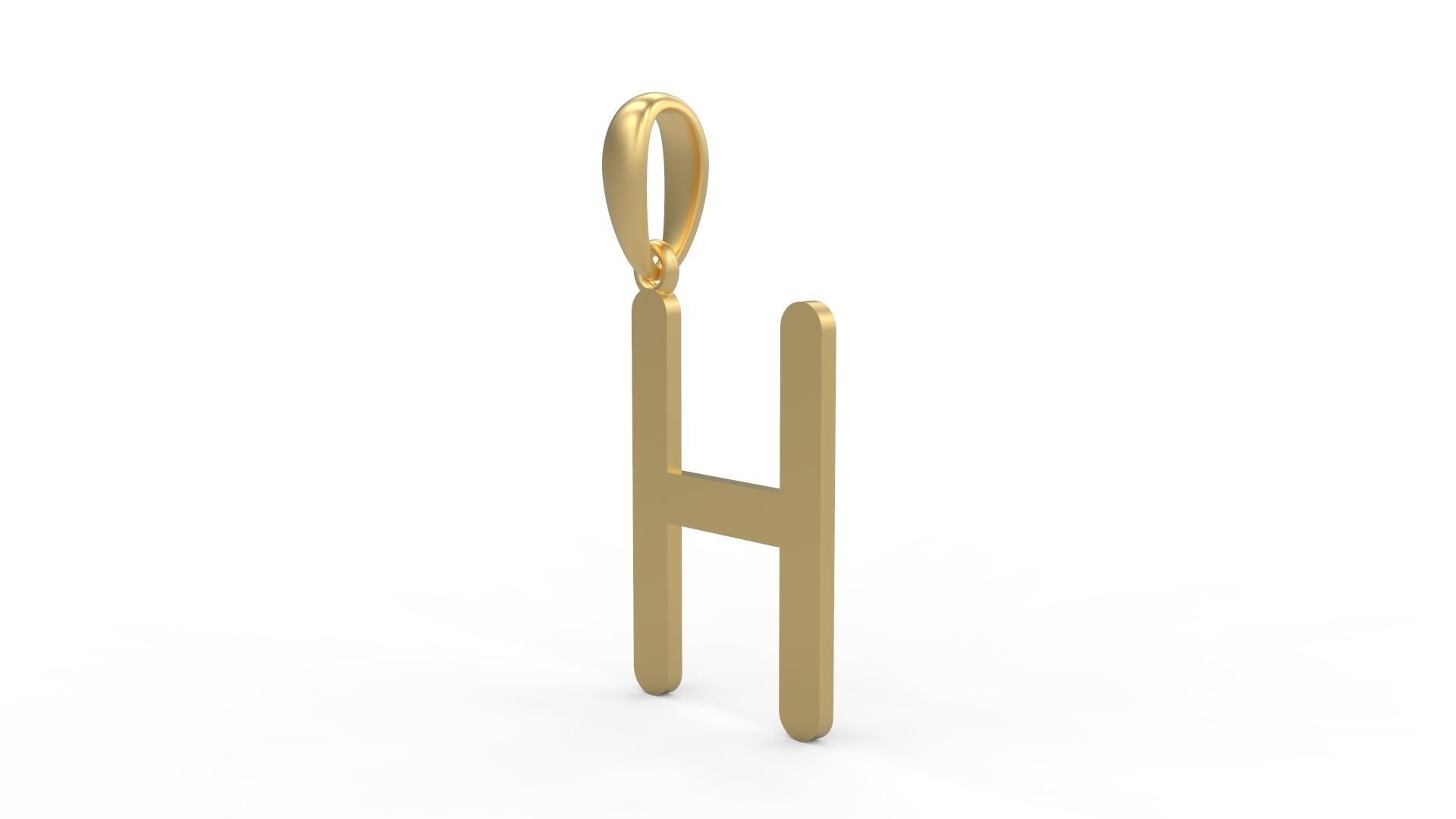 Initial Letters Pendant Likeguard H 3D print model_1