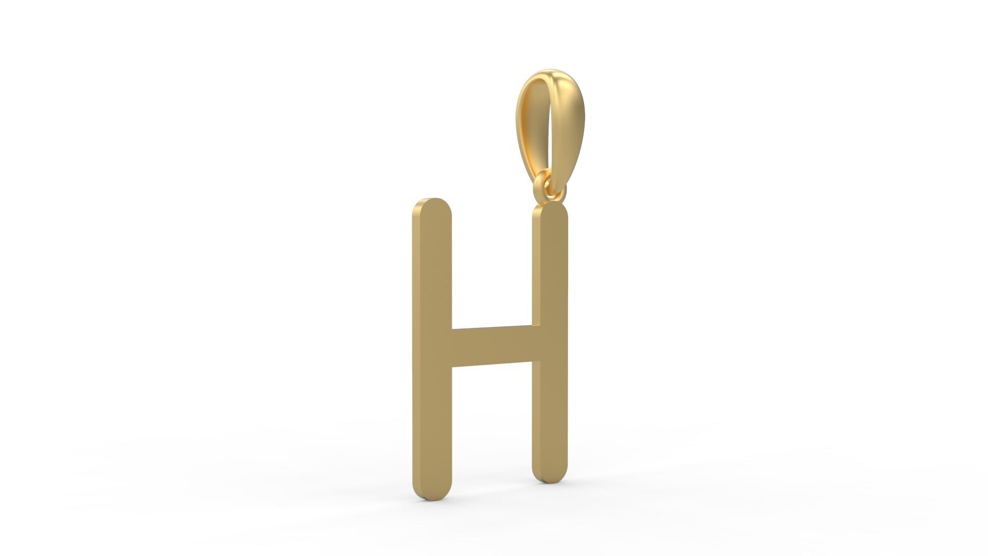 Initial Letters Pendant Likeguard H 3D print model_3