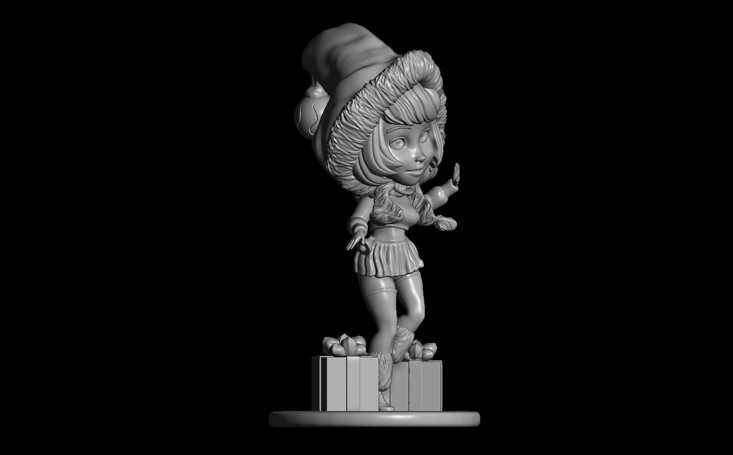Naughty Chibi Christmas Elf   3D print model_8