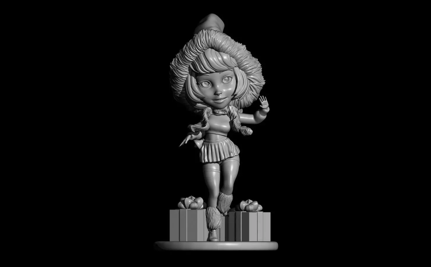Naughty Chibi Christmas Elf   3D print model_0