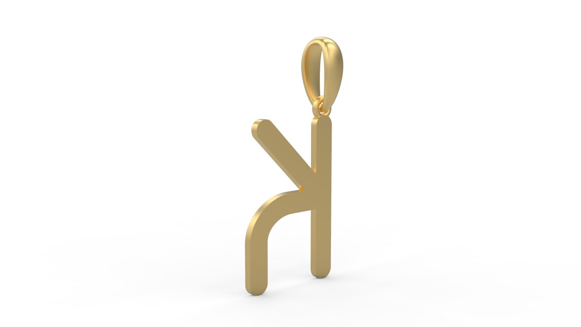 Initial Letters Pendant Likeguard K 3D print model_3