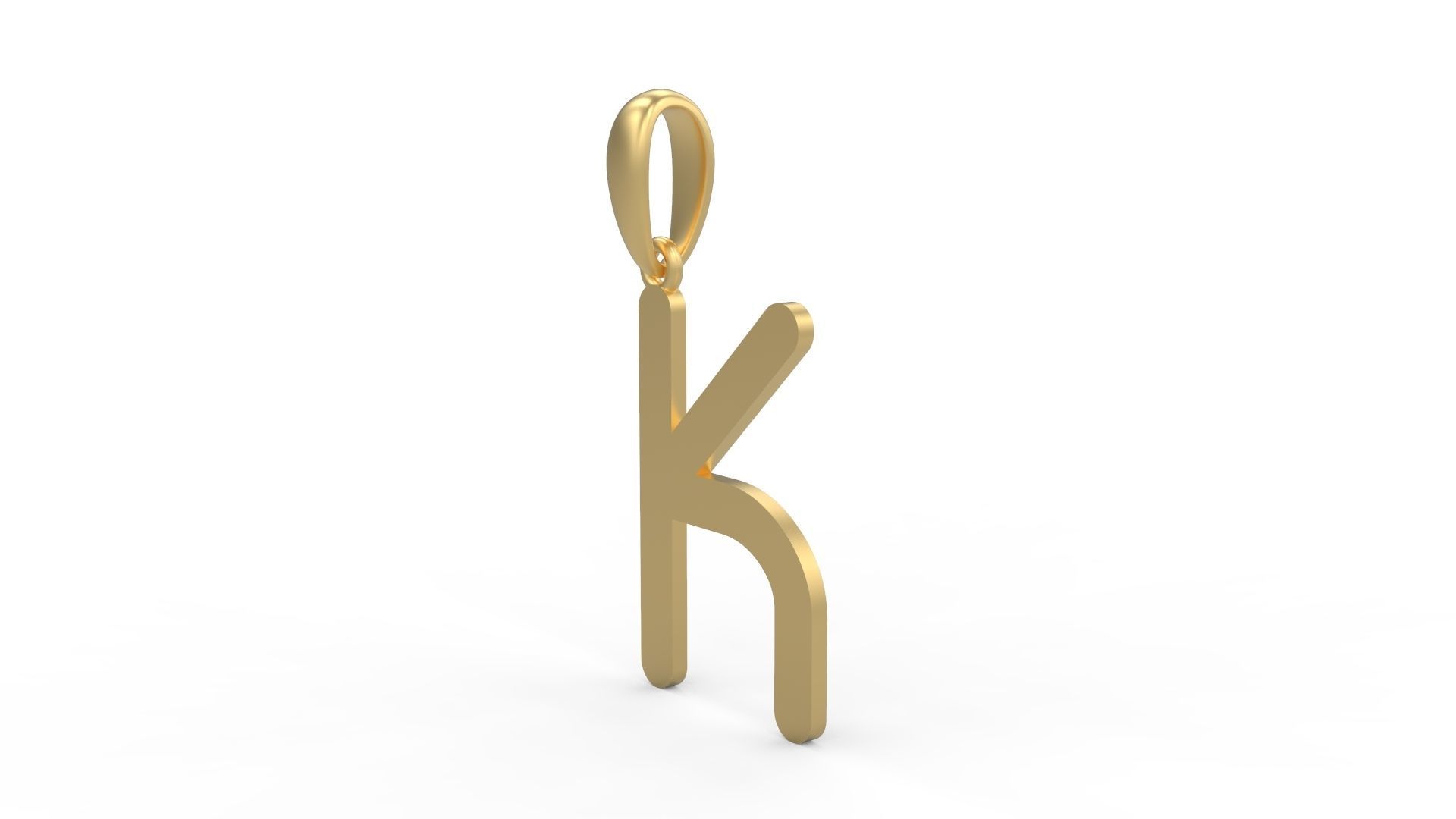 Initial Letters Pendant Likeguard K 3D print model_1