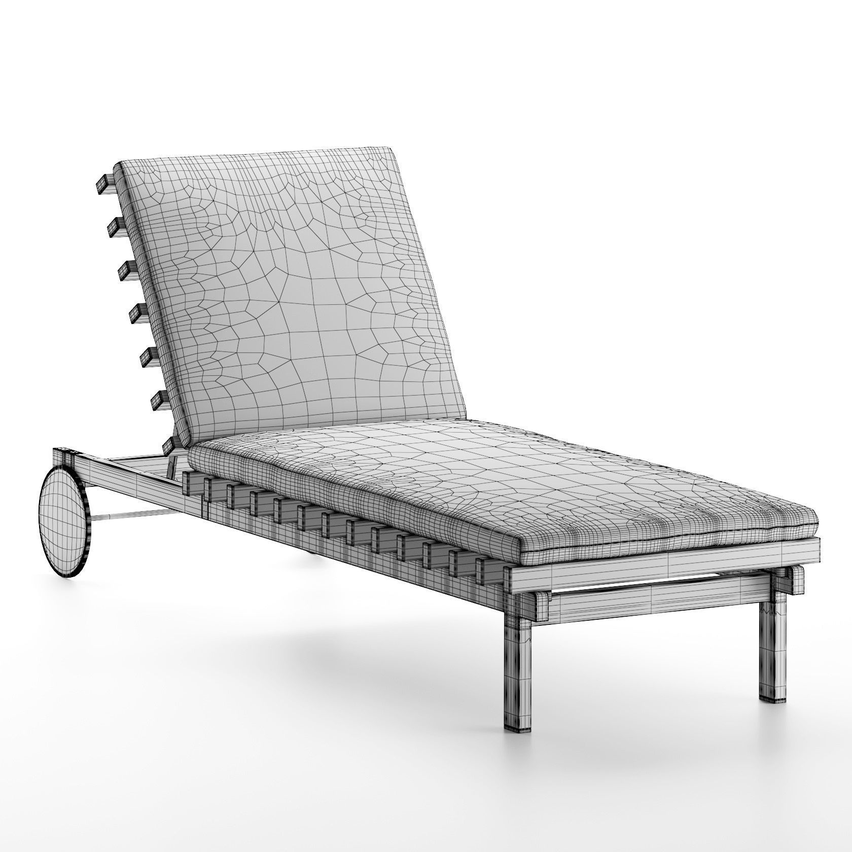 Perch Outdoor Sun Lounger 3D model_5