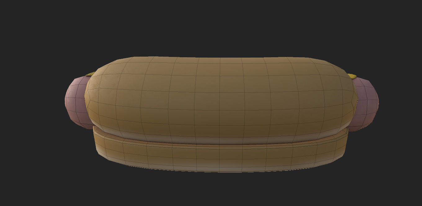 Hot dog building shop Low-poly 3D model_8