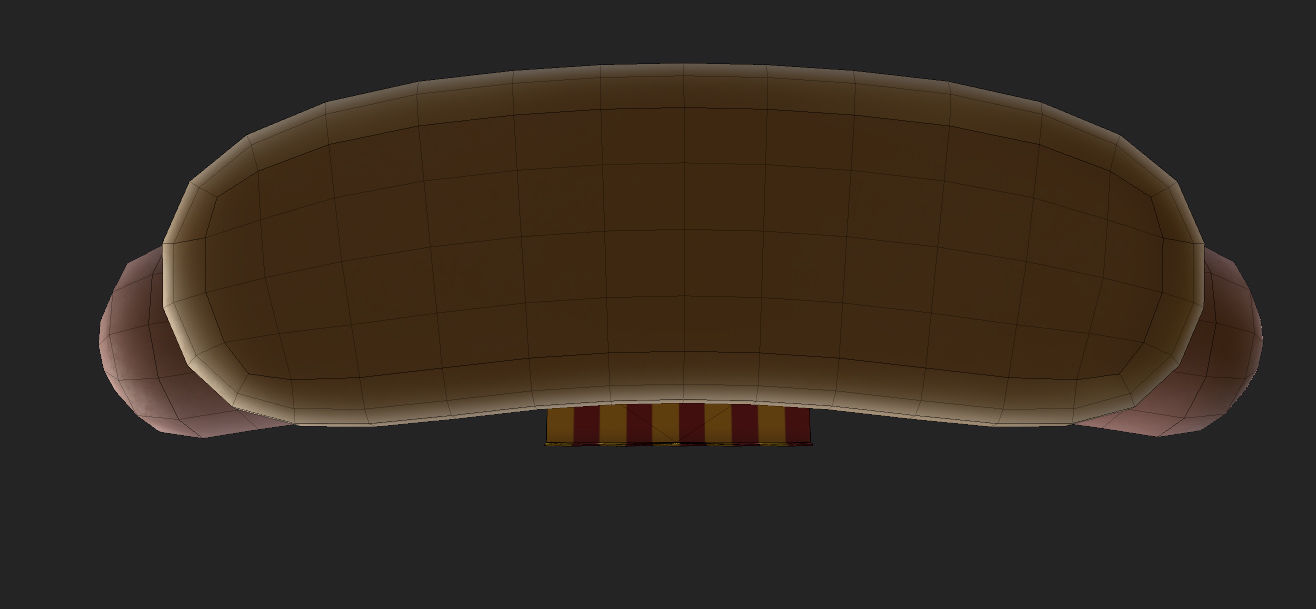 Hot dog building shop Low-poly 3D model_9