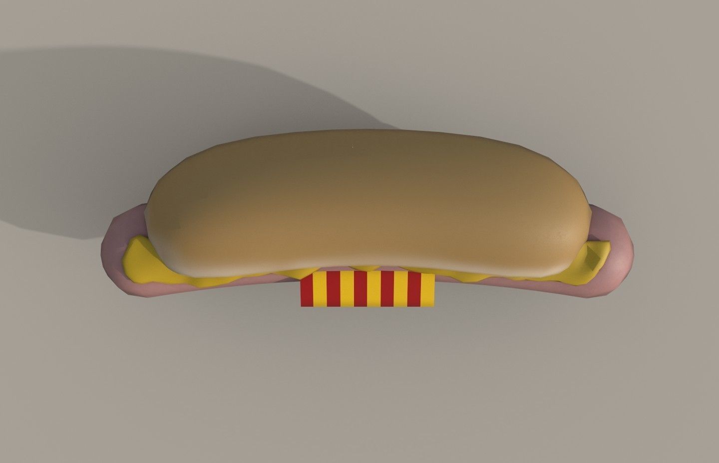 Hot dog building shop Low-poly 3D model_5