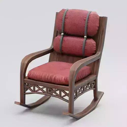 Chair rocking with cushions