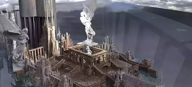 Holy trinity structures of heaven 3D model