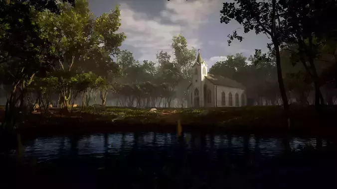 Church PBR Game Ready Low-poly